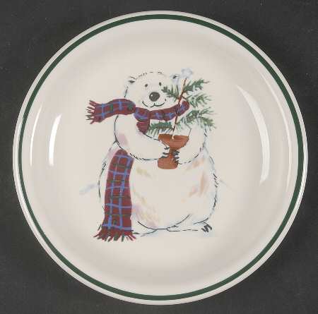 Snow Bear Bread & Butter/Dessert Plate