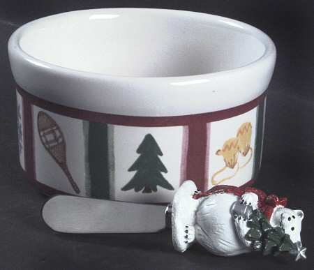 Snow Bear Dip Bowl & Spreader Set