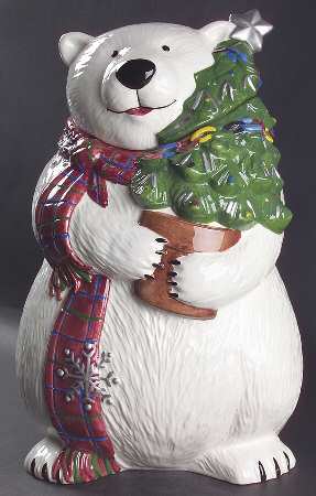 Snow Bear Large Cookie Jar/Canister & Lid