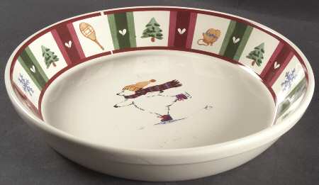 Snow Bear Pie Serving Plate by Pfaltzgraff