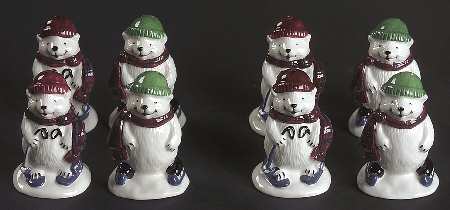 Snow Bear Individual Figural Salt & Pepper - Set of 4