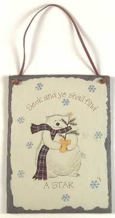 Snow Bear Plaque Wall
