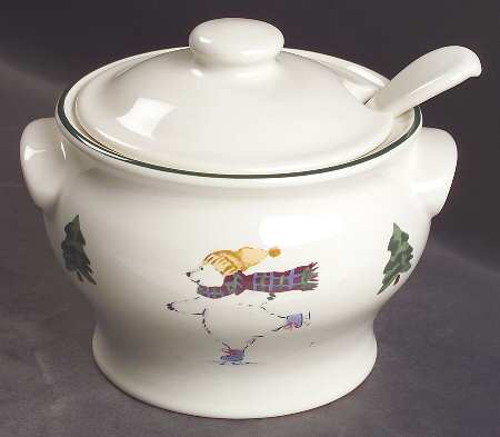 Snow Bear Mini Tureen w/Lid & Ladle