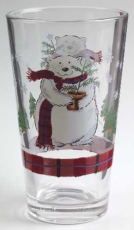 Snow Bear 16 Oz Glassware Tumbler