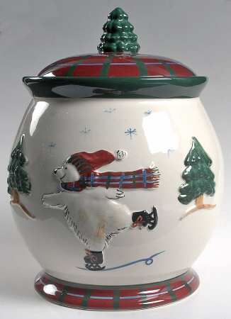 Snow Bear Cookie Jar & Lid