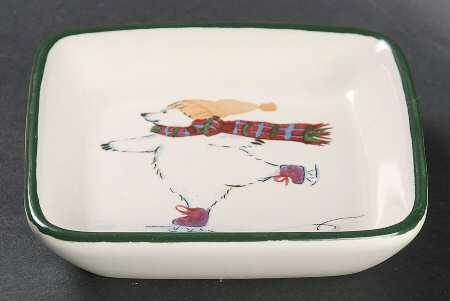 Snow Bear Individual Square Dip Dish