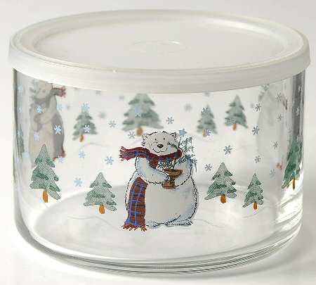 Snow Bear Small Glassware Storage Jar & Lid