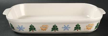 Snow Bear 14" Rectangular Baker by Pfaltzgraff
