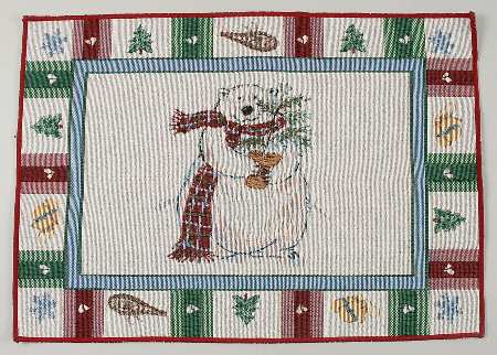 Snow Bear Cloth Placemat