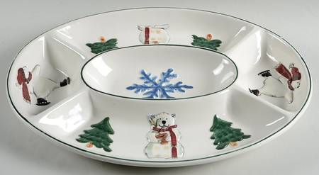 Snow Bear 5 Part Oval Divided Server