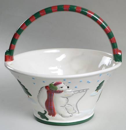 Snow Bear Sculpted Basket