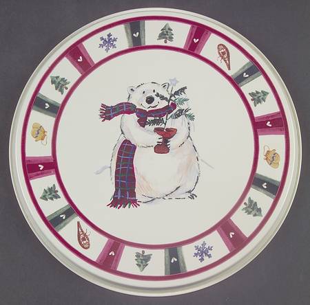 Snow Bear 8" Individual Tin Round Stove Cover