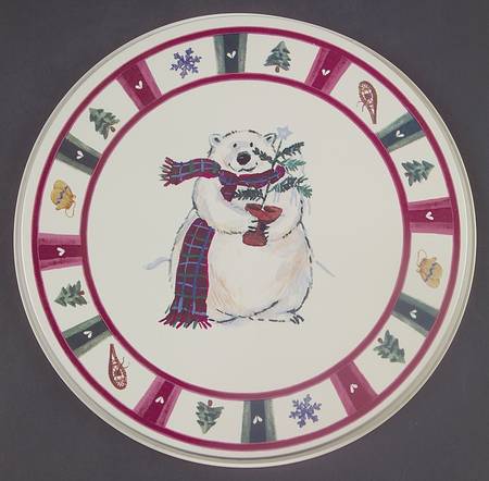 Snow Bear 10" Individual Tin Round Stove Cover