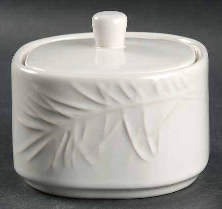 Arborwood White Sugar Bowl & Lid