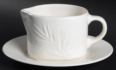 Arborwood White Gravy Boat & Underplate