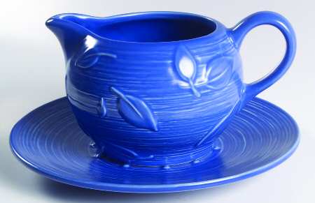 Wyngate Blue Gravy Boat & Underplate