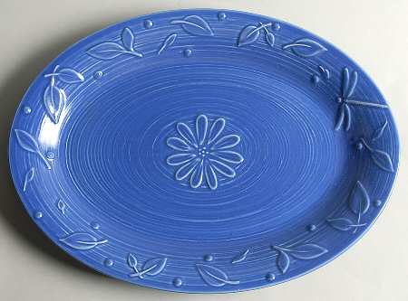 Wyngate Blue 14" Oval Serving Platter
