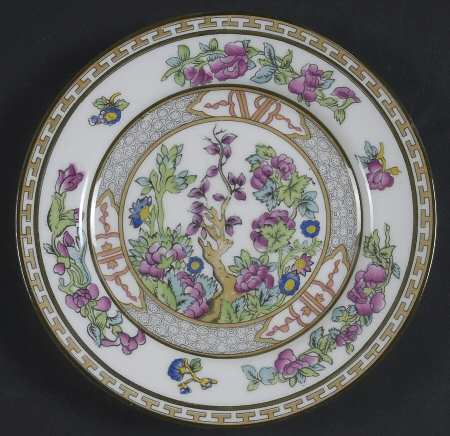 Indian Tree (Smooth, Green Trim) Bread & Butter Plate