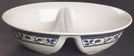 Orleans 10" Oval Divided Vegetable Bowl by Pfaltzgraff