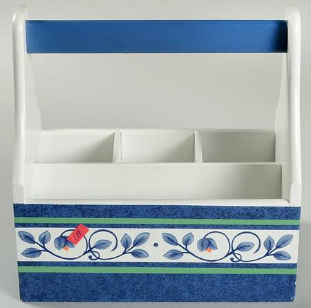 Orleans Wood Silverware/Napkin Caddy