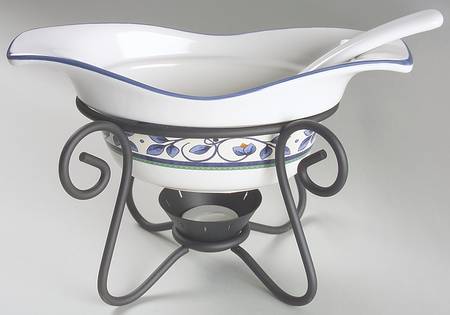 Orleans Gravy Server & Ladle & Metal Stand