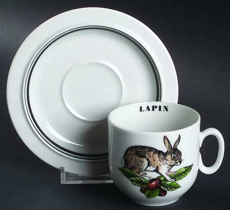 Service Chasse Flat Demitasse Cup & Saucer Set