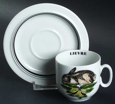 Service Chasse Flat Demitasse Cup & Saucer Set