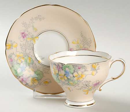 Violetta Footed Cup & Saucer Set