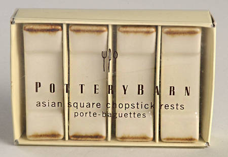 Asian Square Putty Chopstick Rest - Set of 4