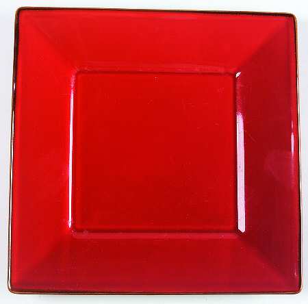 Asian Square Paprika (Red) Salad Plate