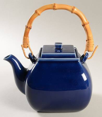 Asian Square Blue Teapot & Lid