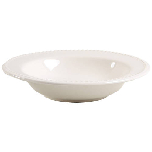 Emma White Large Rim Soup Bowl