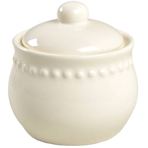 Emma White Sugar Bowl & Lid