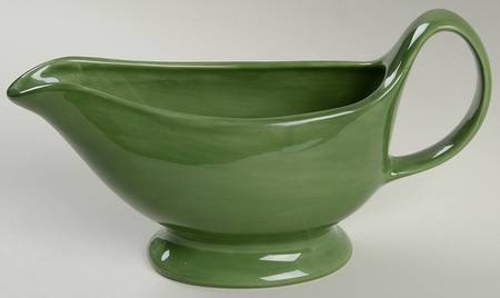 Sausalito Moss Green Gravy Boat