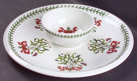 Botanic Garden Mistletoe (2 Piece) Chip & Dip Set