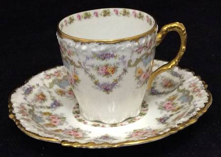 POY316 Flat Demitasse Cup & Saucer Set