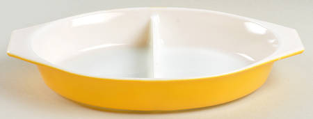 Daisy 1.5 Qt Oval Covered Divided Casserole No Lid by Pyrex