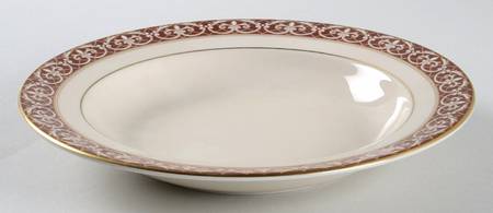 Santa Clara (Ivory Background) Large Rim Soup Bowl