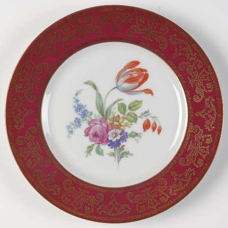 PUL12 Red Salad Plate