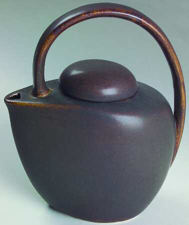 Ellipse Brown Teapot & Lid