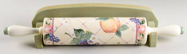 Orchard Rolling Pin W/Wood Wall Hanger