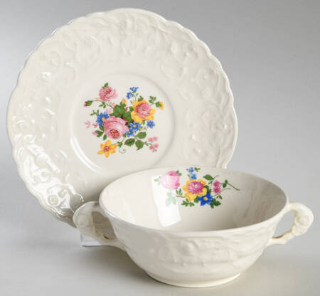 POP177 Flat Cream Soup Bowl & Saucer Set