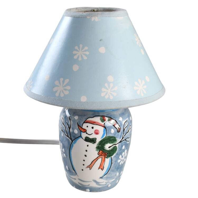 Snowman Electric Lamp & Shade