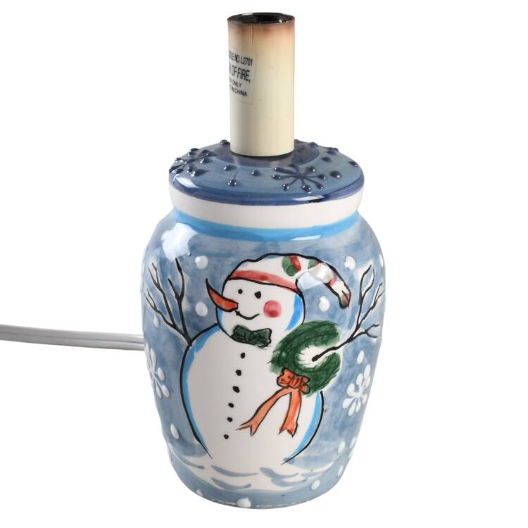 Snowman Electric Lamp No Shade