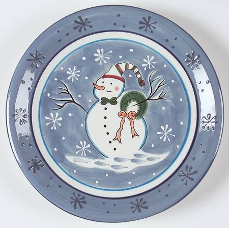 Snowman Luncheon Plate