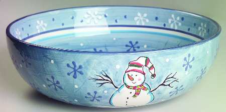 Snowman Popcorn Bowl