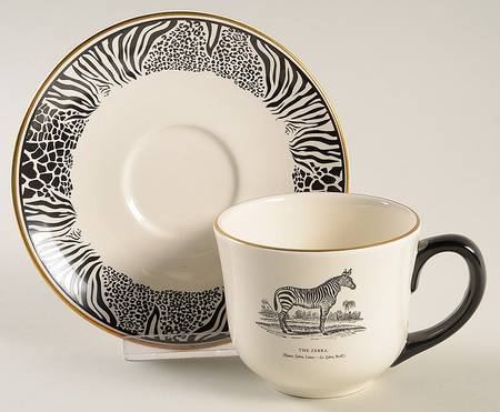 Bewick's Beastes Flat Cup & Saucer Set