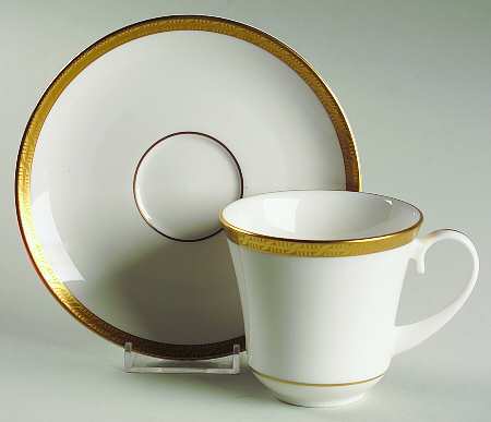 High Point Gold Flat Cup & Saucer Set