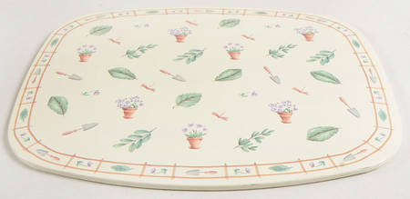 Flower Garden 10" Rectangular Hot Mat,Cardboard Back