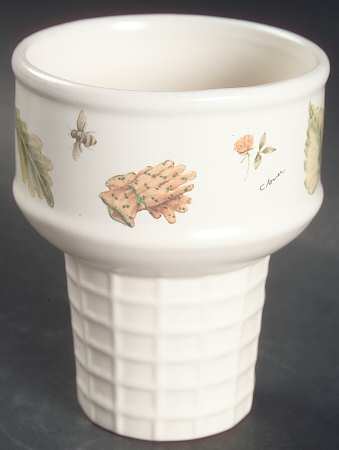 Flower Garden Ice Cream Cone Shaped Dish